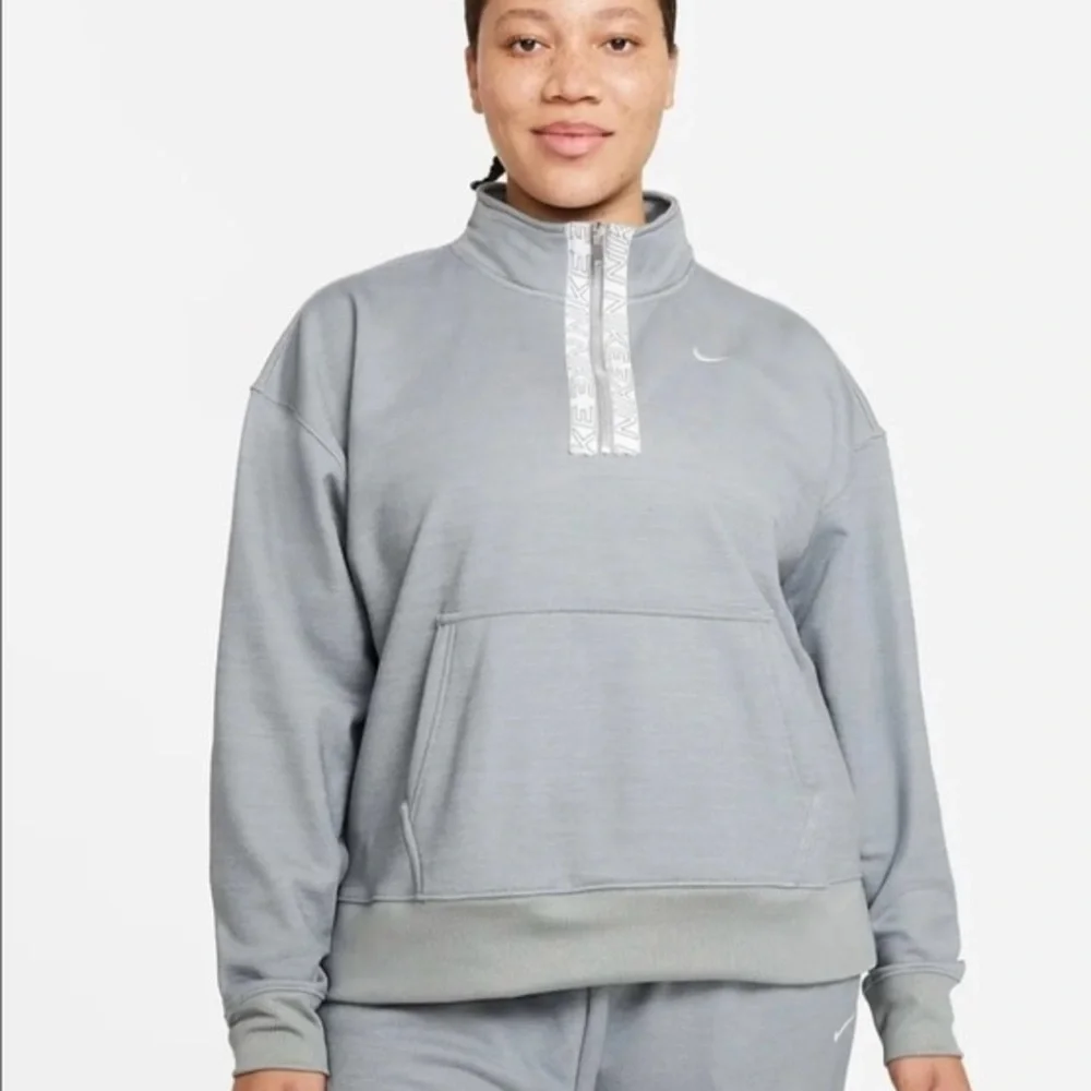 Nike Therma-FIT 1/2-Zip Training Top Heather Gray Large